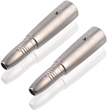 iYueMps XLR Male to 1/4" Female Adapter, 3 Pin XLR Male to 6.35mm Female Socket Audio Connector, TS/TRS Quarter inch to XLR Jack Converter(2 x 6.35mm Female to XLR Male)