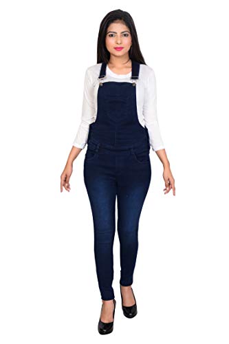 Solid Denim Dungaree Jeans 