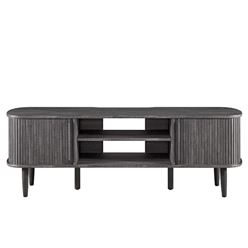 Modway Contour Mid-Century Modern 55" Media Tv Stand In Charcoal #TOP6