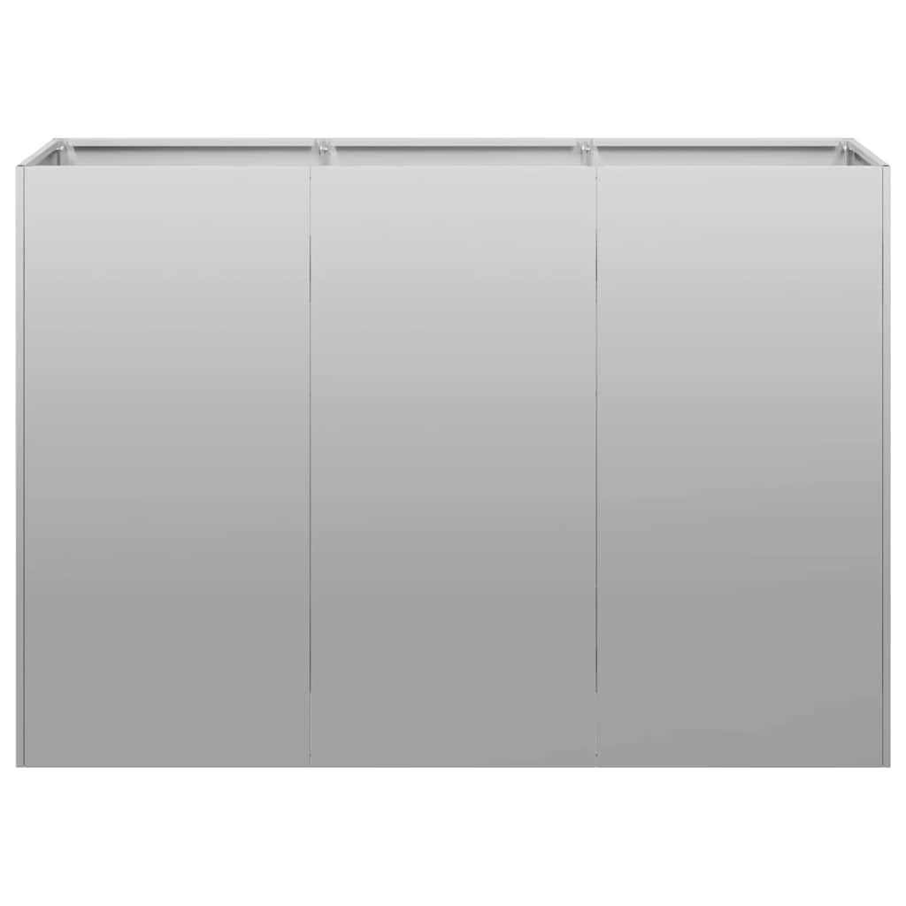 Duża doniczka ogrodowa 120 x 40 x 80 cm, ze stali powlekanej cynkiem, do użytku na zewnątrz i wewnątrz, z otwartą podstawą, na kwiaty, zioła, sukulenty, kaktusy, storczyki i bonsai