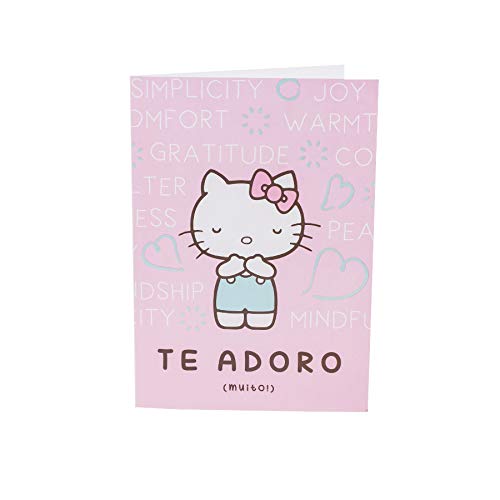 CARTÃO HELLO KITTY TE ADORO, Teca, GU0237, Colorido