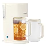 DASH Summer Sippers™ Iced Tea Maker and Iced Coffee Maker - Dissolves Sugar, Brews Over Ice - Reusable Coffee Filter for Grounds, Loose-Leaf Tea & Bags - Two 32oz Pitchers & Infuser Cylinders