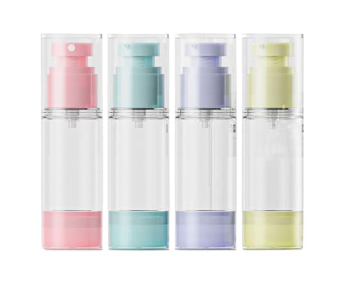 Wyiyuan 3Pcs 1oz/30ml Airless Lotion Pump Bottles with 1 Fine