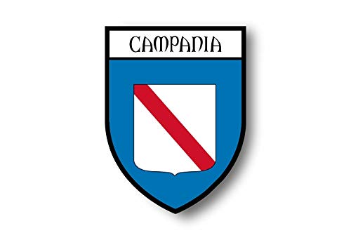 Akachafactory Sticker Adesivi Adesivo Stemma Citta Bandiera Auto Moto Italia Campania