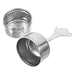EXHUMKY Sieb Mesh-Teesieb Teekorbsieb losen Tee ziehen lassen Gewürzsieb Tee-Ei zum Kochen Tee-Ei-Kugel Tee-Ei-Korb Teezubehör Tee-Ei-Einsatz feines Tee-Ei Rostfreier Stahl Silver