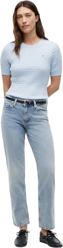 Tommy Hilfiger Damen Jeans Hose Classic Straight Fit, Blau (Glis), 26W/32L – Ansicht 4