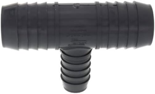 Plumbing Insert Tee Fitting, 1-1/2 x 1 inch, Barbed Insert Reducing Tee for waterline connections