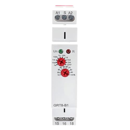 Delay Off Time Relay 16A Adjustable GRT8-B1, Electronic Time Delay Relay in Din Rail, 0.1s-10 Days...