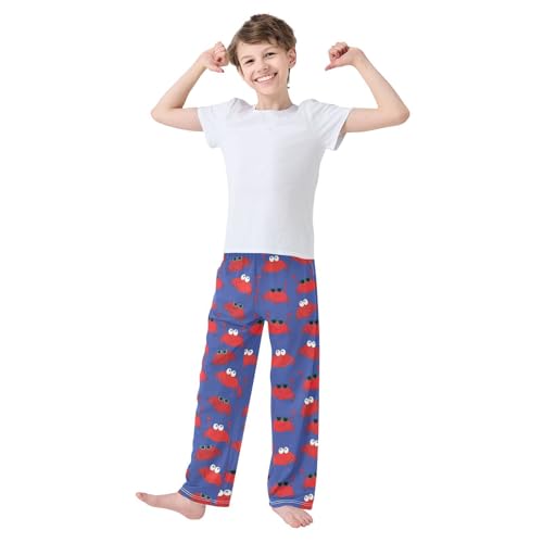 Boys' Pants Crab Beach Blue Pattern Long Bottoms Jogger Pants Elastic Waist Trousers with Pockets S-XL2