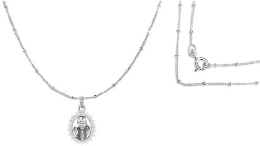 Pendentif Sai Baba en argent 925 pour méditation et protection Mtrolls