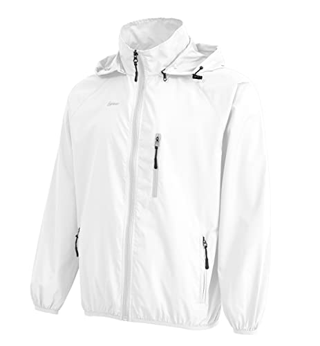 Spmor Men's Lightweight Waterproof Jacket Packable Windbreaker Running Coat2