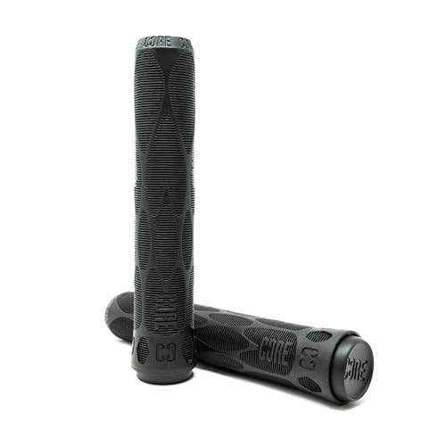 CORE Poignées de Guidon Pro - Super Douces - 170 mm - Universelles - Compatibles avec Toutes Les trottinettes Freestyle BMX et VTT - Confortable - Noir