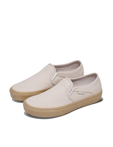 Vans Vans Women's Asher Slip-On Shoe | Comfortable Sneakers for Walking, Fashion & Everyday Wear, Crepe Taupe Mist, 9