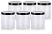 Clear 32 oz PET Plastic (BPA Free) Large Refillable Jar - (6 pack) + Labels
