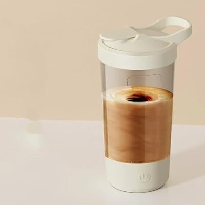 HAJEMDGVX Electric Self-Stirring Mug, 400ml/13.5oz Auto Mixing Cup with USB-C Charging, 7000 RPM & Leak-Proof Lid, Food Grade Portable Blender for Coffee & Protein