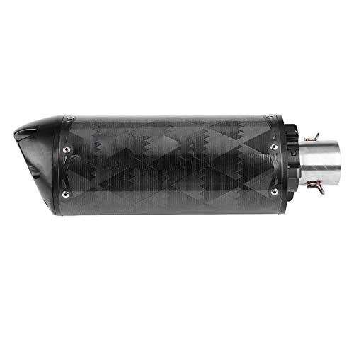 Suuonee Motorized Silencer Tube, Motorcycle Carbon Fiber Exhaust Muffler Tailpipe for USA (oblique mouth) - Thumbnail 4