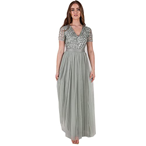 Maya Deluxe Damen Maya Deluxe Women's Maxi Ladies V-neck Plus Size Ball...