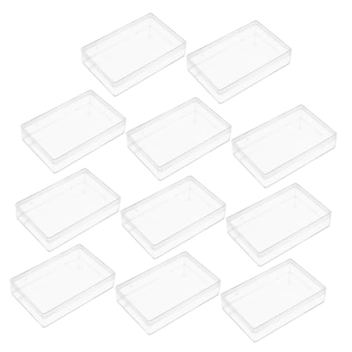 HIAKDOFT 12個 透明蓋付き収納ボックス 小型長方形キャンディケース ナッツ チョコレート お菓子用 軽量割れにくい素材 ポータブルパーティー