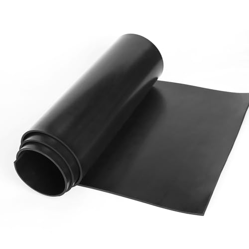 Image of WochiTV Solid Rubber Strips Rolls, 24 inch Wide x 1 /16 inch Thick x 24 inch Long Neoprene Rubber Sheets Perfect for DIY Gasket Material, Sealing, Liner, Shield, Padding, Mat