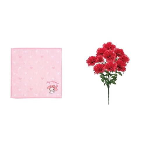 【母の日セット品】サンリオ(SANRIO) サンリオ プチタオル マイメロディ マイメロちゃん my melody 20×20×0.3cm プチタオル キャラクター 259977 SANRIO +東京堂(Tokyodo) マリーカーネーションブッシュ セッ