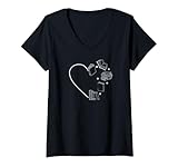 Womens Book Lover Heart of Books Design Reading Literature Fiction V-Neck T-Shirt