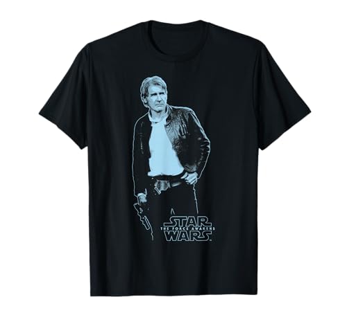 T-shirt Star Wars Han Solo avec impression portrait bleu premium