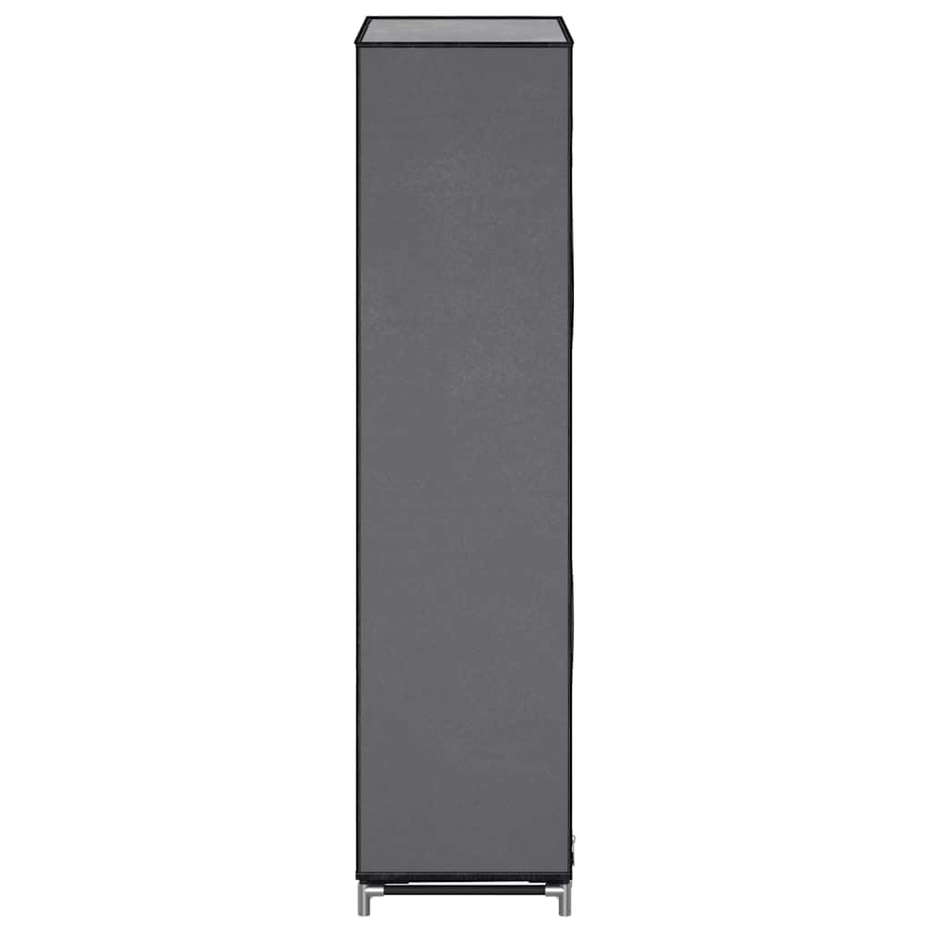 Schuhschrank mit Abdeckung Grau 58 x 28 x 106 cm Stoff, 5 Ebenen Schuhregal, platzsparend und stapelbar, Schuhaufbewahrung für Flur Diele Eingang, Organizer mit Staubschutz