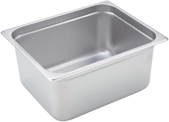 Value Series 222026931 22 Gauge Stainless Steel Steam Table Pan, Half-Size, 10 Quart