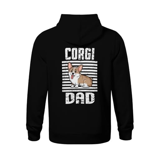 Kids Cute Corgi Dad Proud Dogs Boys Girls Lightweight Kangaroo Pocket Hoodies3