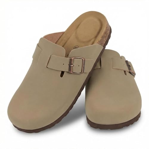 Image of EMMA NEW YORK Womens Clogs Mules Slip-On for Women with Arch Support Cork Footbed Potato Shoes
