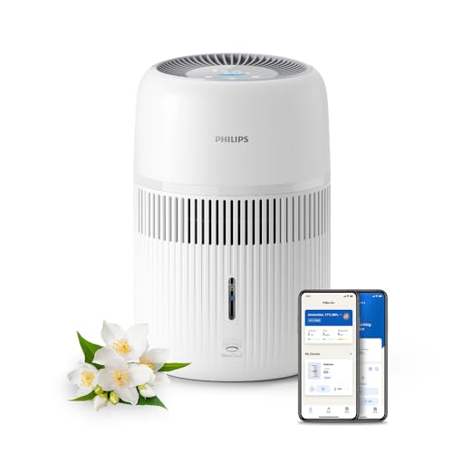 Philips Humidificador Evaporativo Serie 4000, Humidificación Higiénica, 99,97% Menos Bacterias, Depósito de Agua 3,5 L, 275 ml/h, Habitaciones hasta 41 m², Blanco (HU4209/00)