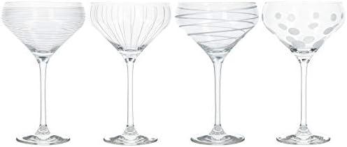 Mikasa Cheers Crystal White Wine Glasses Set, 4 Piece, 450ml