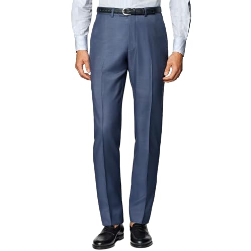 Image of Men's Cozy Hidden Expandable Waist Dress Pants | Premium Stretch Texture Weave Work to Weekend Pants