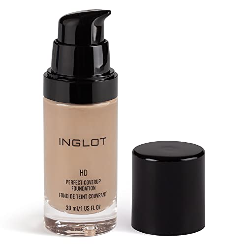 Inglot Hd Perfect Coverup Makeup Foundation | Full Coverage Lightweight Liquid Primer | Hypoallergenic | Natural Make Up | Flawless Appearance| 30 Ml (75) #TOP1