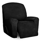 Easy-Going Recliner Chair Cover Velvet 4 -Pieces Recliner Covers Soft Thick Velvet Reclining Chair S