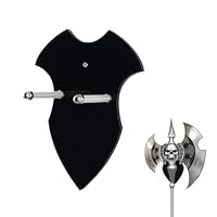 lcyen Schwerthalter, Schwerthalter Wand, Schwert-Wandhalterung, Schwert Halterung Wand, Axthalter, Schwertaufhänger für Wand, Schwerthalter, Axt, vertikale Anzeige und Dekoration (Schwarz, 1 Set)