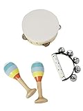 Favorise la coordination VERTBAUDET Set 3 Instruments : Maracas, Tambourin, grelots Multicolore TU