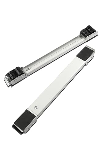 冷蔵庫 洗濯機 移動 キャスター 置き台 2個セット 伸縮 調節可能 キャリースタンド ランドリーラック 位置調整 ホワイト - INNOCRIE - 商品画像