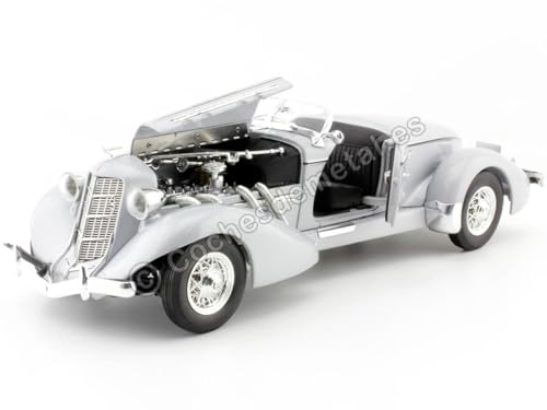 Auto World - 1935 Auburn 851 Speedster, Grayhaze (AW268), Silver miniatura 7