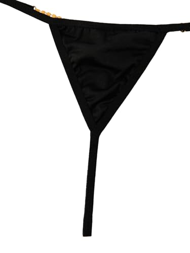 Image of RoseSeek Women's Sparkling Butterfly Chain Underwear Low Rise Cheeky G String Panty