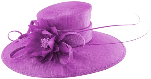 Chapeau de tulipe Failsworth avec plumes et fleurs taille M 57 cm