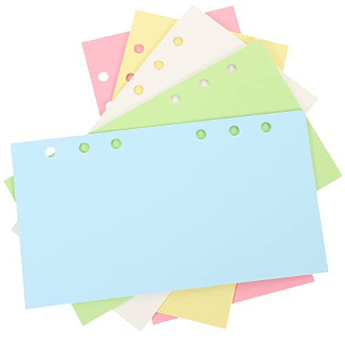 100 hojas papel de hoja suelta de 6 agujeros con cuadricula horizontal A5 5