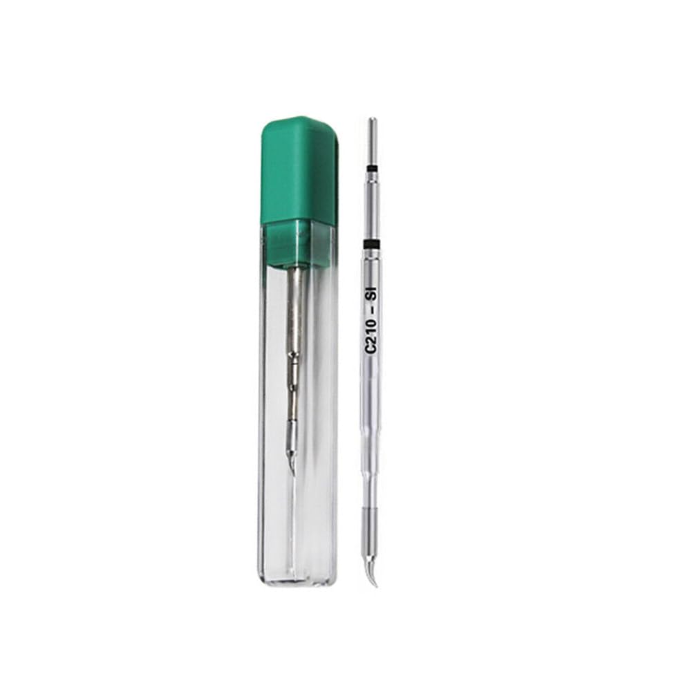C210 / C245 / C115 Series Soldering Iron Tips, Copper Heating Core Replacement For C210 / C245 / C115 Series Soldering Stations, 2 Seconds Fast Heating, Interchangeable (C210 S)