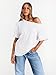 Trendy Queen Womens Off The Shoulder Tops Oversized T-Shirts Short Sleeve Tees Summer 2026 Casual Spring Clothes Workout Gym Y2k Cute Going Out Plus Size Fashion Clothing White 3XL