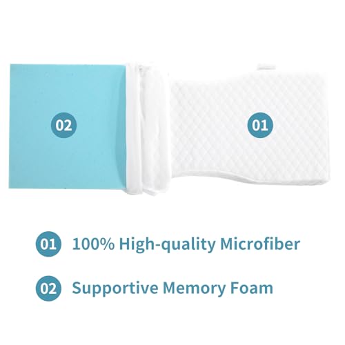 HOMBYS Memory Foam Knee Pillow for Side Sleepers-Leg Pillow for Sleeping with Straps,Hip & Leg Elevation for Pregnancy and Relief Lower Back Pain, Separates The Knees for Body Alignment (28"x11"x4") by HOMBYS - Image 7