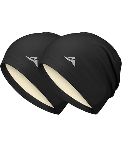 Image of GXCROR Fleece Beanies Flexfit Winter Hats Skull Cap Cycling Cap Reflective Running Gear Bonnet