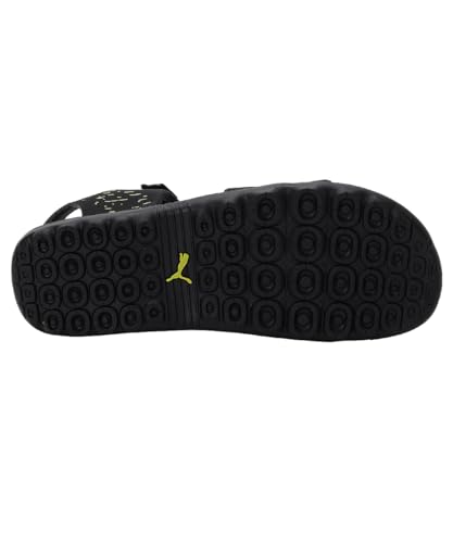 Image of Puma Men's 37547601 Black-Limepunch Slide-9 UK