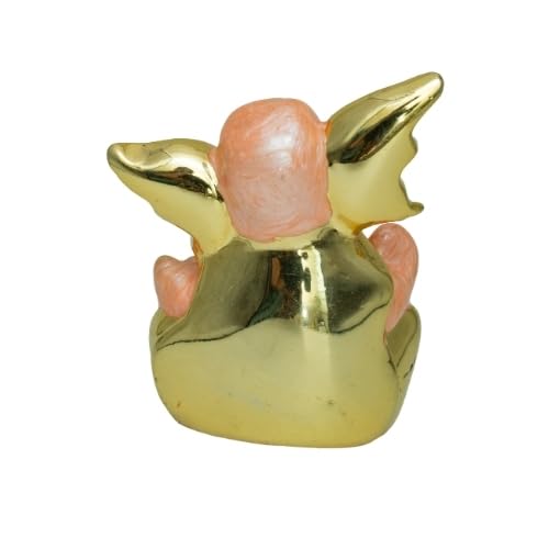 Image of Pearl Orange Flying Ganesha | Divine Vighnaharta Idol for Car Dashboard, Office & Home |Symbol of Success & Prosperity |Ganesha Murti for Happiness & Protection | Height 2.3 Inch