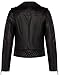 Ladies Leather Biker Jacket Quilted Matte Black Gold Zip Real Nappa Goth Fashion Moto Jacket M
