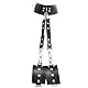 SUPKTHDY SM Bondage Halsband & Handfesseln BDSM Bondage Set SM Fetish Halsbänder Schwarz Slave Handschellen Bondage SM Fetisch Erotik Slave Paar Sex Bondage Leder Halsband SM Sex Spielzeug für Paare